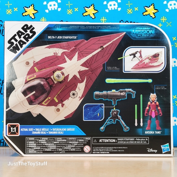 Star Wars Mission Fleet The Clone Wars Delta-7 Jedi Starfighter Collectible New - Picture 2 of 9